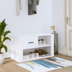vidaXL Schoenenkast 80x35x45 cm bewerkt hout wit, Verzenden, Nieuw