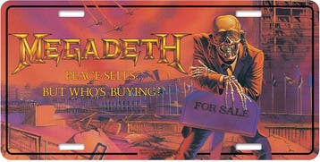 Megadeth - Peace Sells USA Nummerplaat officiële merchandise, Ophalen of Verzenden, Nieuw, Poster, Artwork of Schilderij