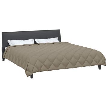 vidaXL Winter Dekbed Lichtgrijs 220 x 240 cm Microfiber, Huis en Inrichting, Slaapkamer | Beddengoed, Verzenden, Nieuw