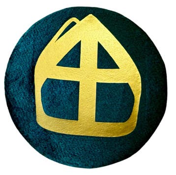 Baretspeld / button Mijter groen, Diversen, Ophalen of Verzenden, Nieuw