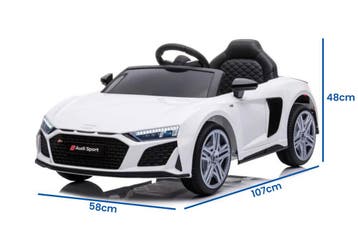 Kinderauto Audi R8 | Wit | Nieuw | Scherpe Prijs, Ophalen of Verzenden, Nieuw, Overige typen