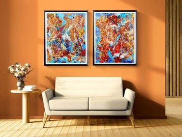 Luc Mora - L espression couleur - XXL - Dyptich