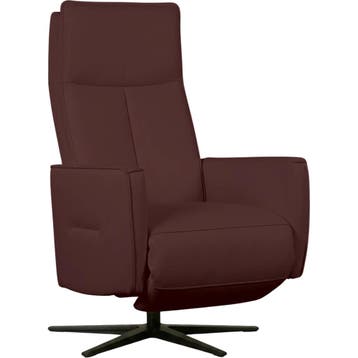 Leren elektrisch relaxfauteuil Honor - Toledo Bordeaux, Huis en Inrichting, Nieuw, Ophalen of Verzenden, Modern, 50 tot 75 cm