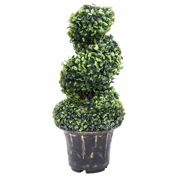 vidaXL Kunstplant met pot buxus spiraal 59 cm groen, Huis en Inrichting, Verzenden, Nieuw