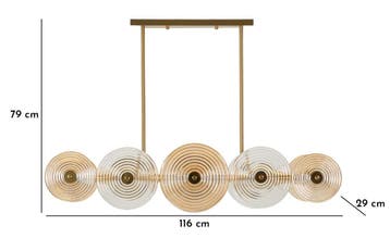 PLAFONDLAMP VENETIË CM 116X27X79, Huis en Inrichting, Ophalen of Verzenden, Nieuw