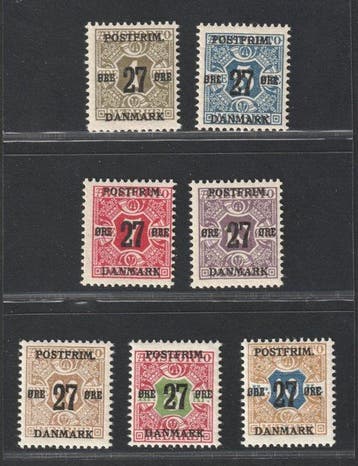 Denemarken 1918 - Denemarken 84-96 X ** watermerk kroon 17, Gestempeld