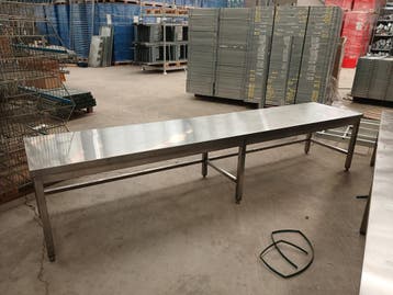 RVS Werktafel 2900x600x580 mm, gebruikt, Ophalen of Verzenden