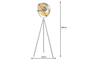 Vloerlamp STUDIO 145cm zwart goud - 36617, Huis en Inrichting, Ophalen of Verzenden, Nieuw