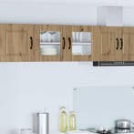 vidaXL Wandglas cabinet Artisan Eiken 80 x 31 x 40 cm, Verzenden, Nieuw, Bruin