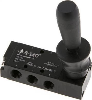 5/2 G1/8 Handbediende Hefboom Ventiel 0-8bar/0-112psi E.MC, Verzenden, Nieuw