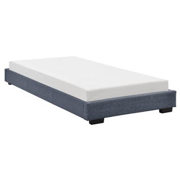 Houten bed Laag linnen met bedbodem 90x200 cm donkergrijs, Huis en Inrichting, Slaapkamer | Bedden, Verzenden, Nieuw