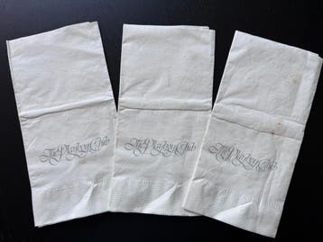Playboy club - Vintage set van 30 servetten (60s), Ophalen of Verzenden, Nieuw, Gebruiksvoorwerp