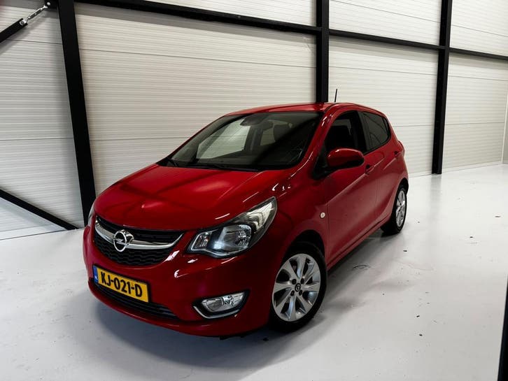 Opel Karl Cosmo 1.0 Ecoflex 55KW 2016 Rood, Auto's, Voorwielaandrijving, Gebruikt, Bluetooth, Origineel Nederlands