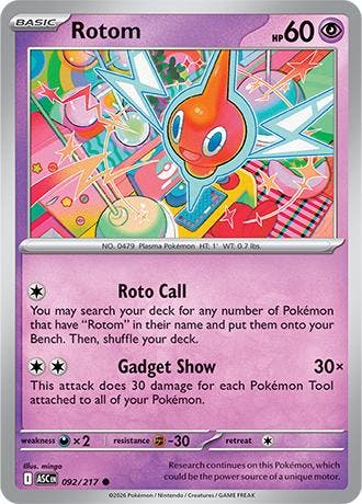 Rotom 092/217 Ascended Heroes, Ophalen of Verzenden, Nieuw, Losse kaart, Foil