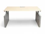 Voortman Hi Tee bureau, 160x80cm, lindberg eiken-aluminiu..., Huis en Inrichting, Bureaus, Ophalen of Verzenden, Elektrisch, Gebruikt