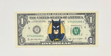 eR.B. - Street Art Batman. ... sur dollar