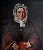 Ecole française (XIX) - Portrait féminin au livre de