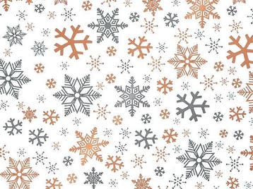Inpakpapier Kerst Sneeuwvlokken  Goud Wit - Breedte 70 cm -, Ophalen of Verzenden, Nieuw, Overige typen