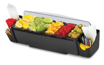 GGM Gastro | Garnituurstation - 3x GN 1/9 + 2x GN 1/6 bakjes, Verzenden
