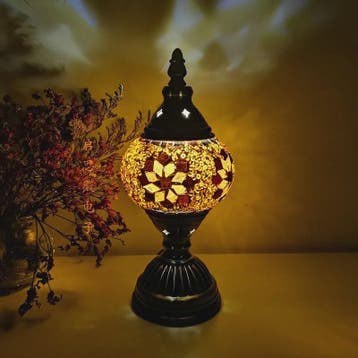 Handgemaakte Mozaïek Tafellamp - Vintage Art Deco Stijl Nach, Huis en Inrichting, Verzenden, Nieuw
