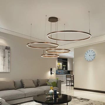 Moderne LED Plafondlamp Ring - Goud & Zwart - Minimalistisch, Verzenden, Nieuw