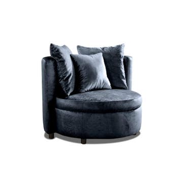 Fauteuil Lellens - fauteuils - Antraciet, Nieuw, Stof