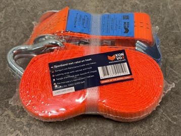 Veiling - 12x Konvox spanband met ratel en haak 35mm x 5m, Nieuw