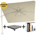 Nexus T2 premium zweefparasol 300x300 cm sand stone mast, Ophalen of Verzenden, Nieuw