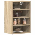 vidaXL Bovenkast Riga 40x29,5x60 cm bewerkt hout sonoma, Verzenden, Nieuw, Bruin