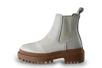 Manfield Chelsea boots in maat 38 Wit, Verzenden, Wit, Overige typen, Zo goed als nieuw