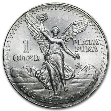 Mexican Libertad 1 oz 1989 (1.396.500 oplage), Verzenden, Zuid-Amerika, Losse munt, Zilver
