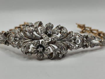 Armband - 18 karaat Geel goud, Platina - 3.50ct. tw. -, Nieuw