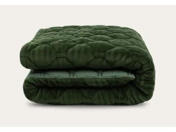 Veiling - HappyBed 140x200 dekbed Teddy Plush Dark Green, Nieuw