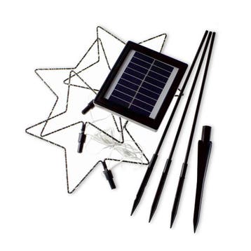 Solar kerstster priklamp op zonne-energie - 3 stervormige pr, Zonne-energie, Kunststof, Verzenden, Minder dan 50 watt