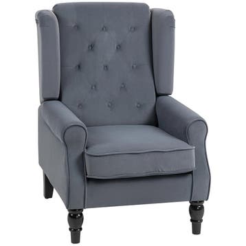 Oorfauteuil Relaxfauteuil Stoel, Vintage-Design, Knoopstikse, Verzenden, Nieuw