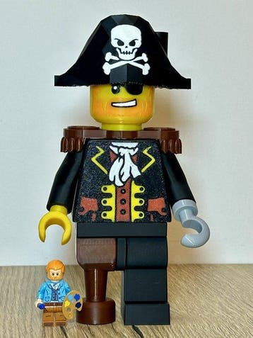Fait maison - (MOC) Minifigure LEGO Pirate grand format 19, Nieuw