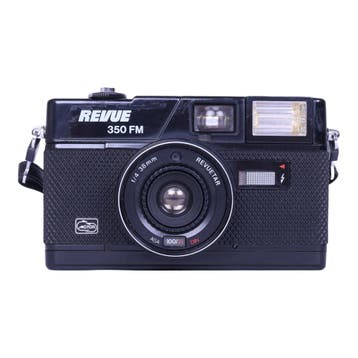 Revue 350 FM 35mm Point and Shoot Film Camera - Zwart (Incl., Verzenden, Zo goed als nieuw