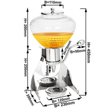 GGM Gastro | Honingdispenser - chroom | HSG1C | HSG1C, Verzenden, Nieuw in verpakking, Overige typen