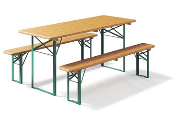Biertafel en banken 180 x 70 | Kwaliteits biertafelset, Tuin en Terras, Picknicktafels, Ophalen of Verzenden, Nieuw