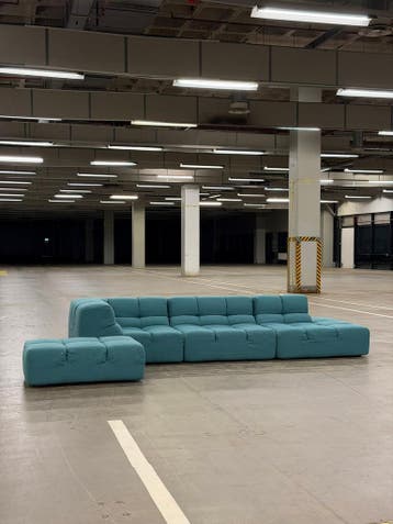 BB Italia Tufty Time | Turquoise | NIEUWSTAAT + Garantie, 300 cm of meer, Ophalen of Verzenden, Zo goed als nieuw, 150 cm of meer