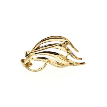 Gouden abstracte broche, Ophalen of Verzenden, Gebruikt, Goud, Goud