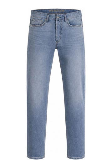 Denham Broek in maat W32 L34 Blauw, Verzenden, Zo goed als nieuw, Blauw, Denham