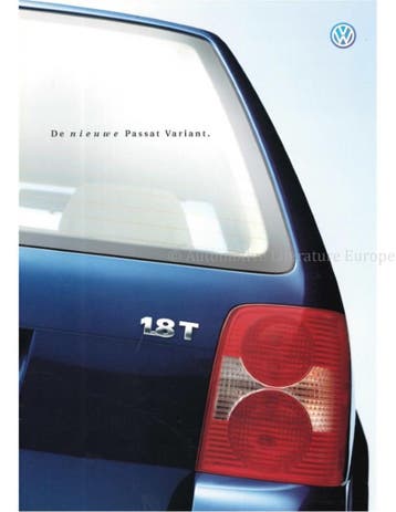 2000 VOLKSWAGEN PASSAT BROCHURE NEDERLANDS, Nieuw, Volkswagen, Author