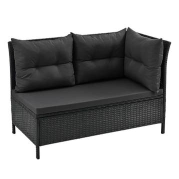 Loungeset Manacor - Zwart - Incl. Kussens, Verzenden, Nieuw