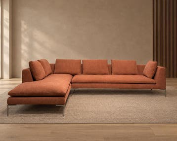 NIEUW BB Italia Charles Hoekbank + GARANTIE | NP €17.500, Hoekbank, Ophalen of Verzenden, Vierpersoons of meer, Design Bank Bankstel Zetel Hoekbank B&B Italia
