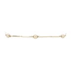 Gouden armband met parels 20.5 cm 14 karaat, Sieraden, Tassen en Uiterlijk, Armbanden, Verzenden, Zo goed als nieuw, Goud