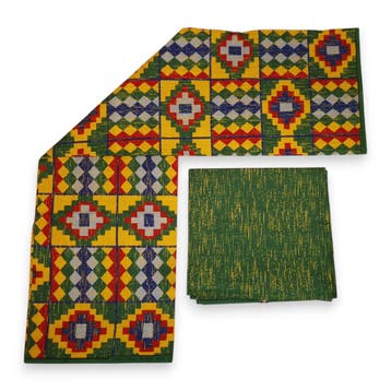 Afrikaanse stof - Two-Tone print Polycotton - 6 yard Combina, Hobby en Vrije tijd, Ophalen of Verzenden, Nieuw