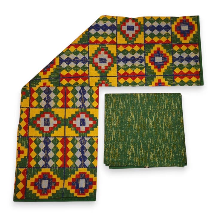 Afrikaanse stof - Two-Tone print Polycotton - 6 yard Combina, Hobby en Vrije tijd, Stoffen en Lappen, Nieuw, Ophalen of Verzenden