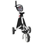 vidaXL Golf trolley Zwart en Wit 100 x 69 x 114 cm Aluminium, Verzenden, Nieuw