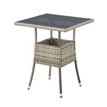 Polyrotan Tuintafel / Bijzettafel / Balkontafel Yoro - Vierk, Verzenden, Nieuw